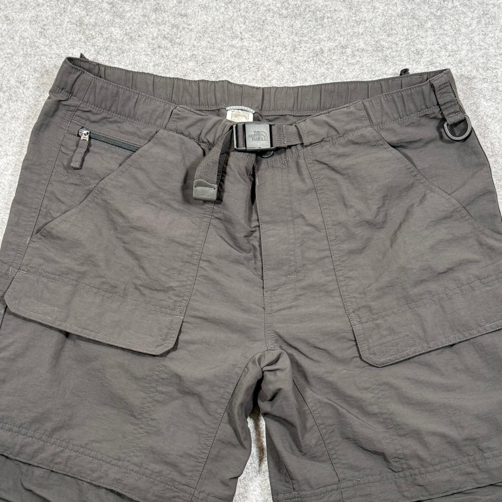 The North Face Mens Paramount Convertible Hiking Pants Gray Nylon Zip Off Large - Picture 3 of 16